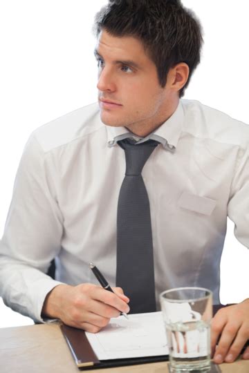 Businessman During Meeting Listening Caucasian Businessman Attractive