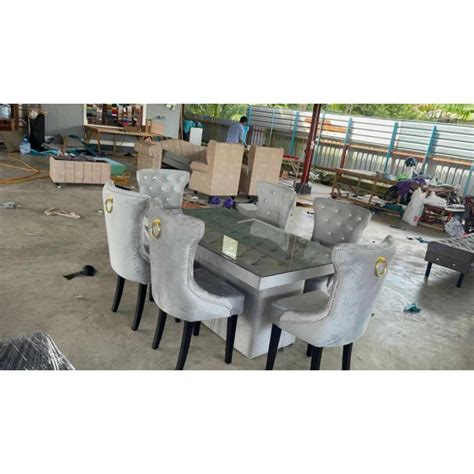 Dinning Table Set Meja Makan Kerusi Sofa Chesterfield Barang Sampai