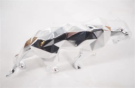 Richard Orlinski Panther Spirit Silver Edition Sculpture For Sale