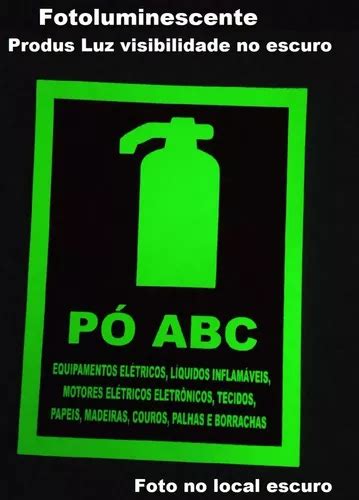 Placa De Sinaliza O Extintor Abc Inmetro Fotoluminescente Mebuscar