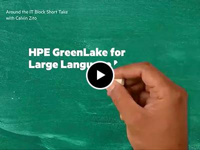 Introducing Hpe Greenlake For Large Language Models Short Take