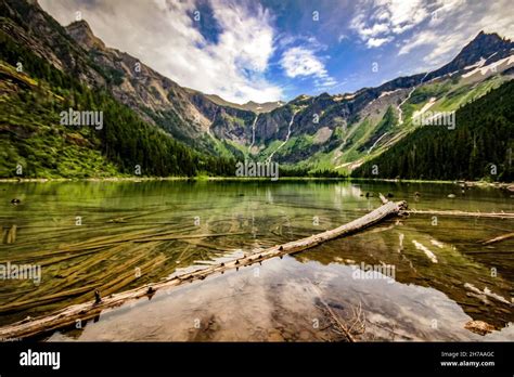 avalanche lake  glacier national park  montana usa stock photo