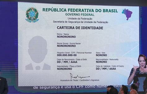 Nova carteira de identidade começa a ser emitida a partir de janeiro