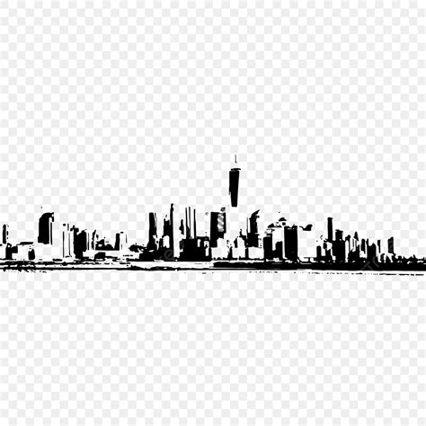 City Building Silhouette Transparent Background Silhouette City