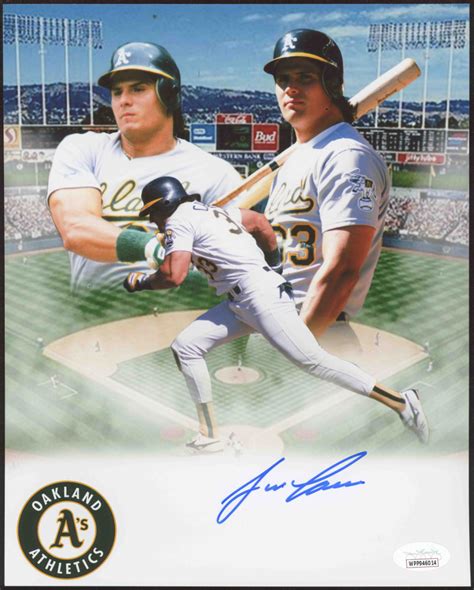 Jose Canseco Signed Athletics 8x10 Photo JSA COA Pristine Auction