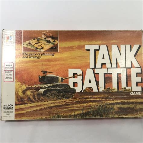 Tank Battle Board Game Vintage MB Milton Bradley Company Made In USA