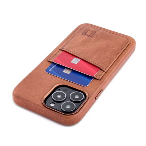 Dockem Genuine Leather Card Case For Iphone Pro Max With Built In