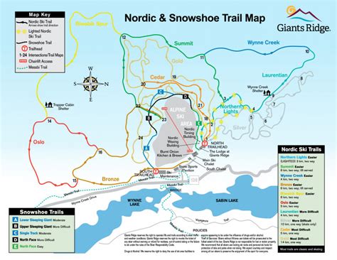 Cross-Country Skiing Trail Map Giants Ridge Resort • Nordic Trail Map