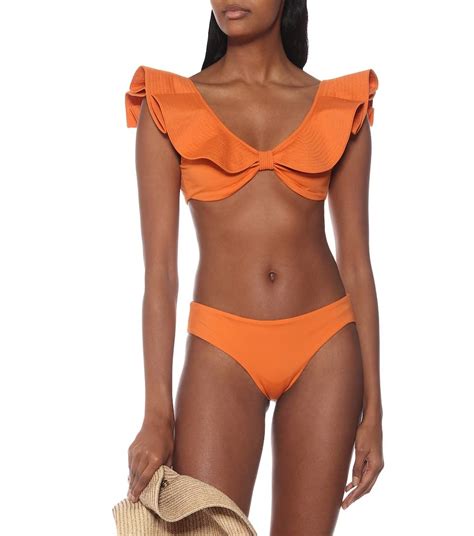 Johanna Ortiz Alma De Coco Ruffled Bikini Top Mytheresa Bikinis