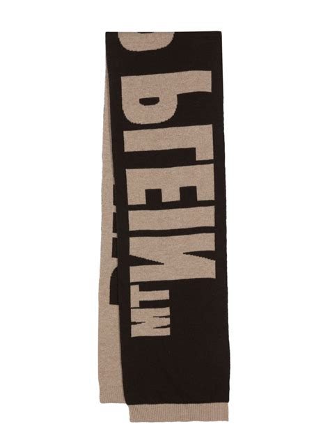 Philipp Plein Logo Jacquard Knitted Scarf Farfetch