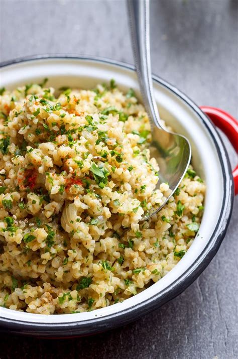 Garlic Butter Bulgur Risotto Recipe Eatwell101