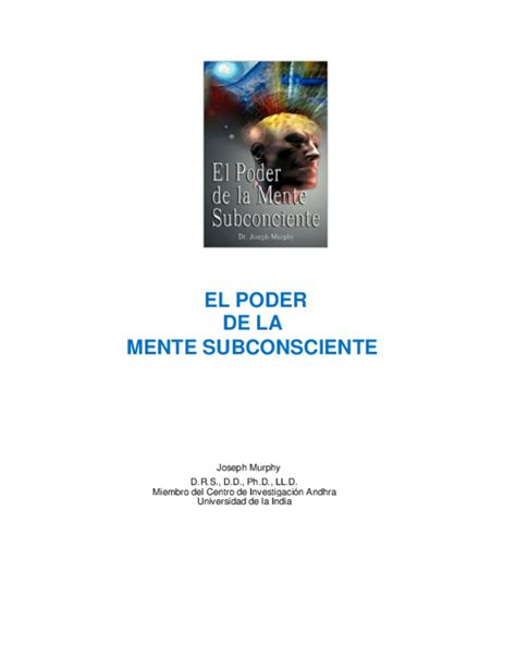 Pdf El Poder De La Mente Subconsciente Joseph Murphy