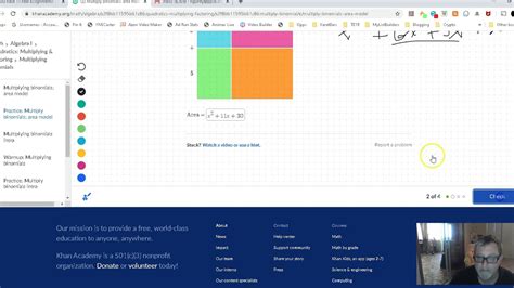 Multiply Binomials Area Model YouTube