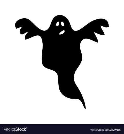 Halloween ghost silhouette icon symbol design Vector Image