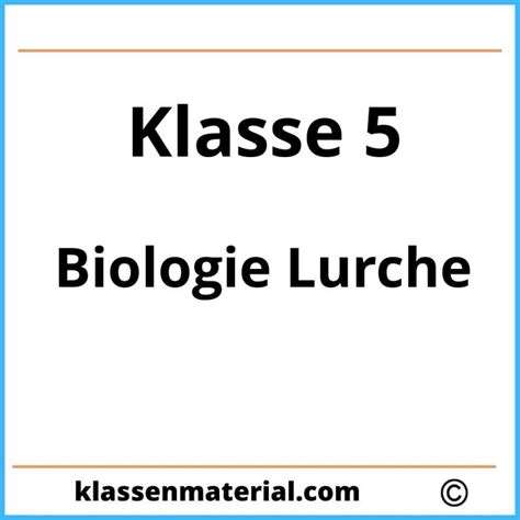 Arbeitsbl Tter Biologie Klasse Zum Drucken