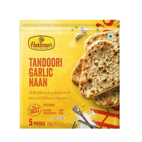 Buy Tandoori Garlic Naan Frozen Food Haldirams Minute Khana