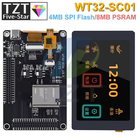 Placa De Desarrollo ESP32 WT32 SC01 Con Pantalla LCD Multit Ctil 3 5