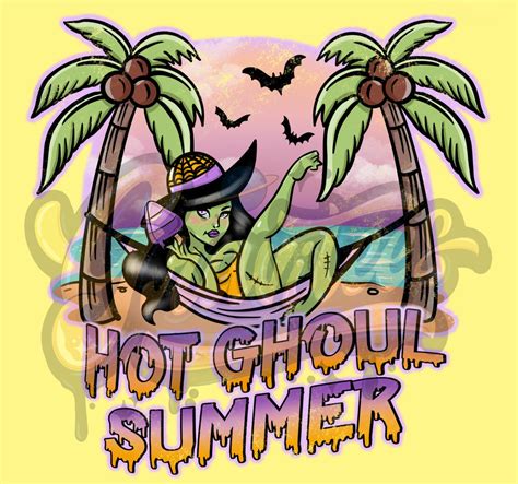 Hot Ghoul Summer PNG Spooky Summer Clipart For DTF Or Shirt Printing PNG Only Etsy