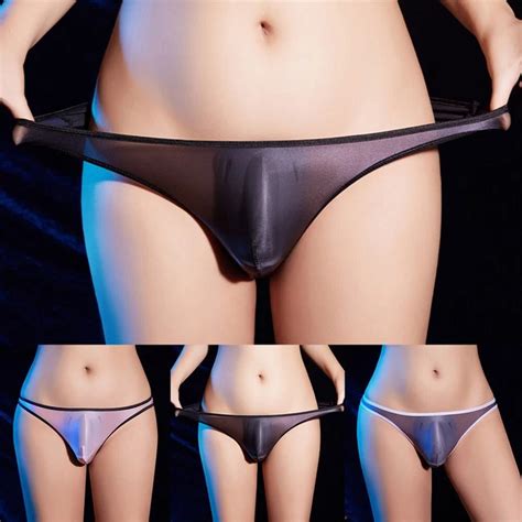 HERREN SEE THROUGH G String Tanga Bikini Slip Bulge Pouch Unterwäsche