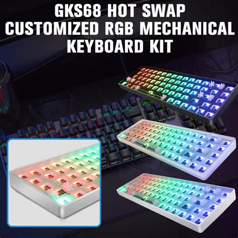 Customized Diy Bluetooth Wireless Three Mode Hot Swappable Axis Key Of Rgb The Modify Rgb Kit