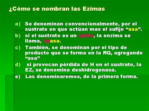 Enzimas Enzimas Introduccin N N N Los Enzimas