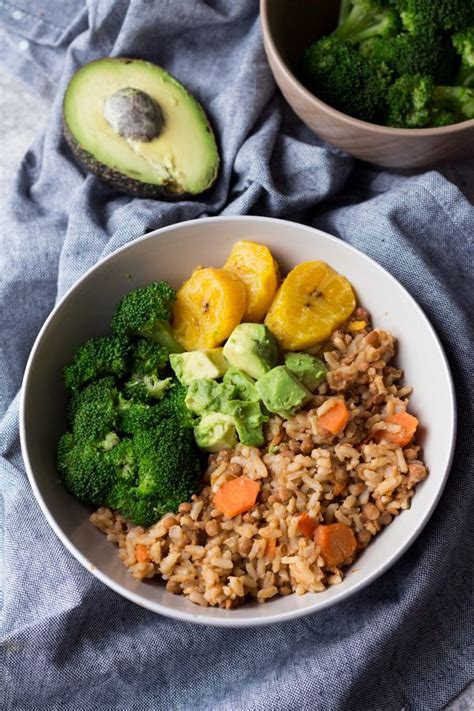 Slow Cooker Lentil Rice Bowl With Plantains Diary Of An Exsloth