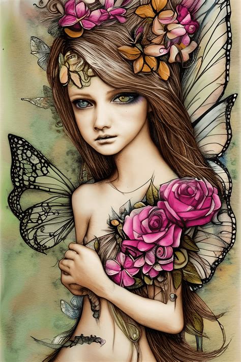 Fairy Flower Watercolor Graphic · Creative Fabrica