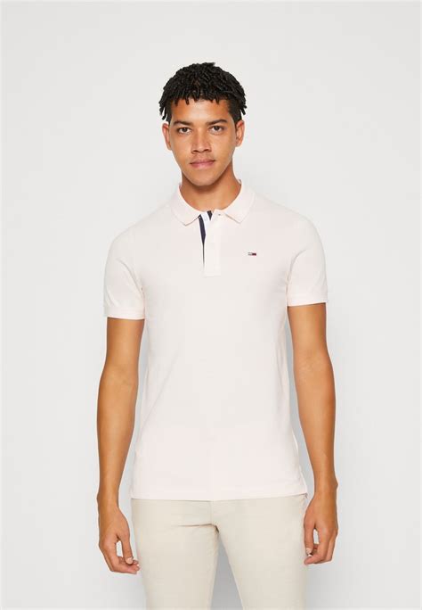 Tommy Jeans Slim Placket Poloshirt Faint Pinkdonkerroze Zalandonl