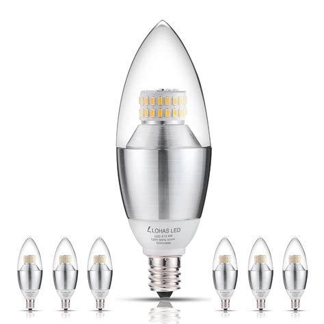 LOHAS Candelabra Bulbs, LED Bulbs Dimmable, 6W (60 Watt Equivalent ...