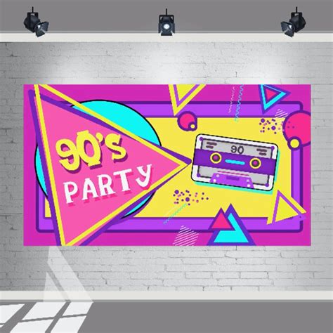 Retro 90's Backdrop for Birthday Party Decorations - Etsy