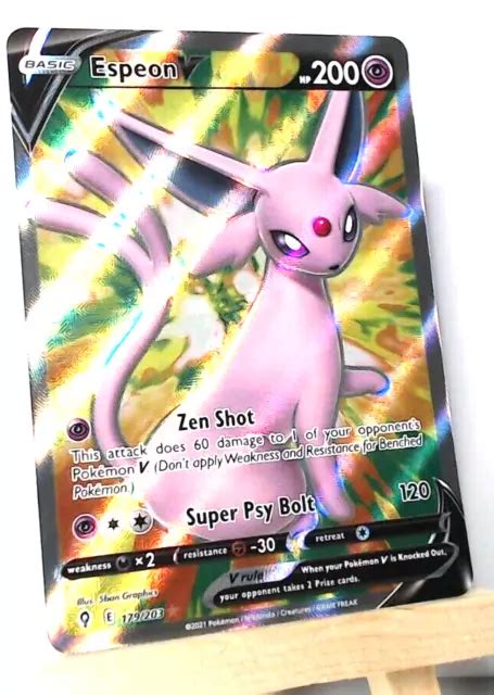 ESPEON V HOLO Ultra seltene Pokémon TCG Karte 179 203 sich