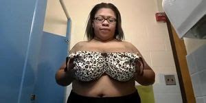 Bbw Showing Off Her Big Black Boobs Tnaflix