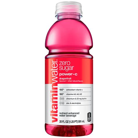 Glaceau Vitaminwater Zero Power C Dragonfruit Water Beverage Shop