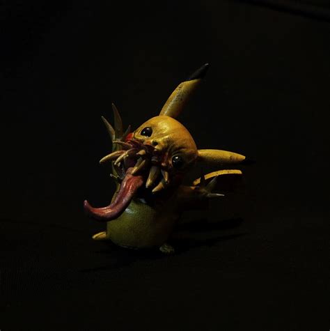 Electrically Haunting Spooky Pikachu Figure For Halloween Etsy