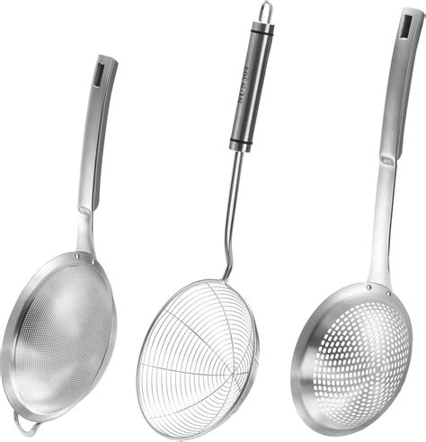 Amazon Suwimut 3 Pieces Spider Strainer Skimmer Spoon Set Fine