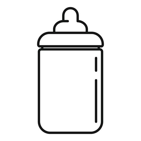 Plastic baby bottle icon, outline style 14545503 Vector Art at Vecteezy