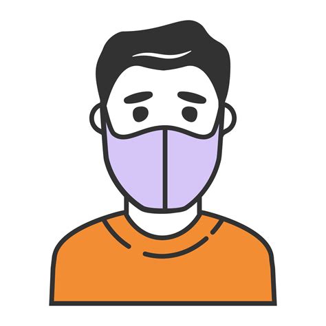 Man In Face Mask To Prevent Disease COVID 19 People Wearing Protective