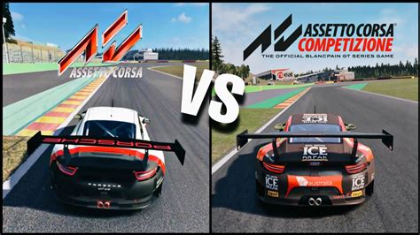 Assetto Corsa VS Competizione I DIRECT COMPARISON 4K 60 FPS Chase