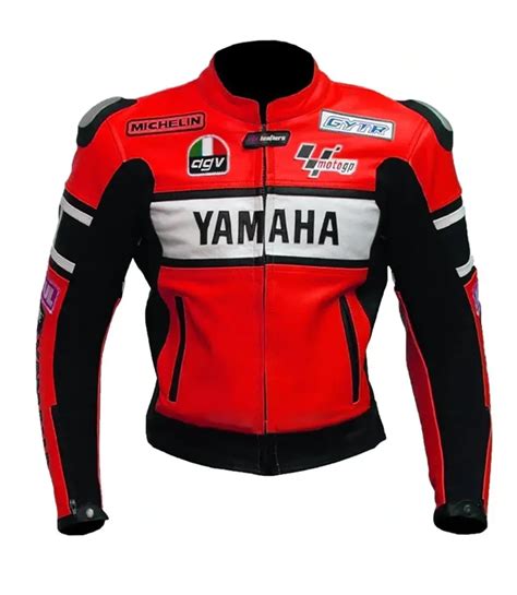 Yamaha Red and Black Motorcycle Leather Jacket