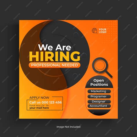 Premium Vector We Are Hiring Job Vacancy Social Media Post Template And Banner