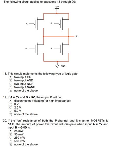 Solved The Following Circuit Applies To Questions Through Chegg