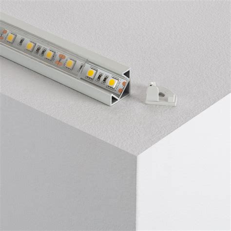 Perfil De Aluminio De Superficie Con Tapa Continua Para Tira LED Hasta