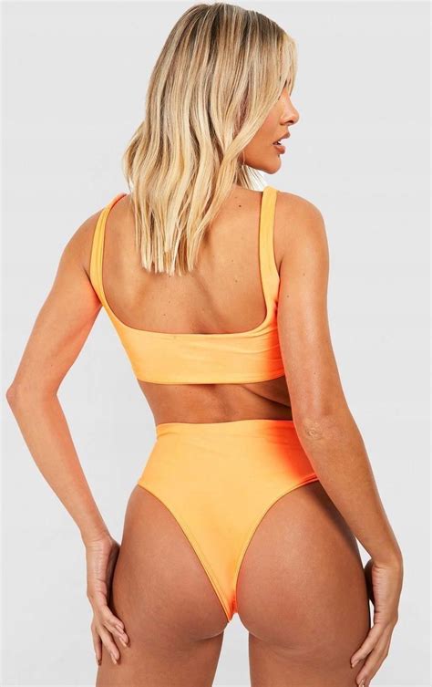Boohoo Amr Neon Bikini Od D Pomara Czowy Xl Ng Ceny I Opinie Ceneo Pl
