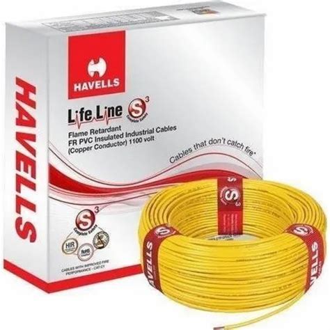 Havells Flame Retardant Pvc Insulated Electric Cable Wire Size Sqmm