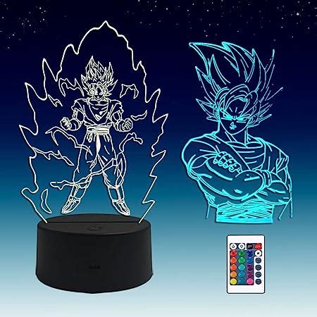 Eygerur Veilleuse D Pour Enfants Manga Goku T L Commande Couleurs