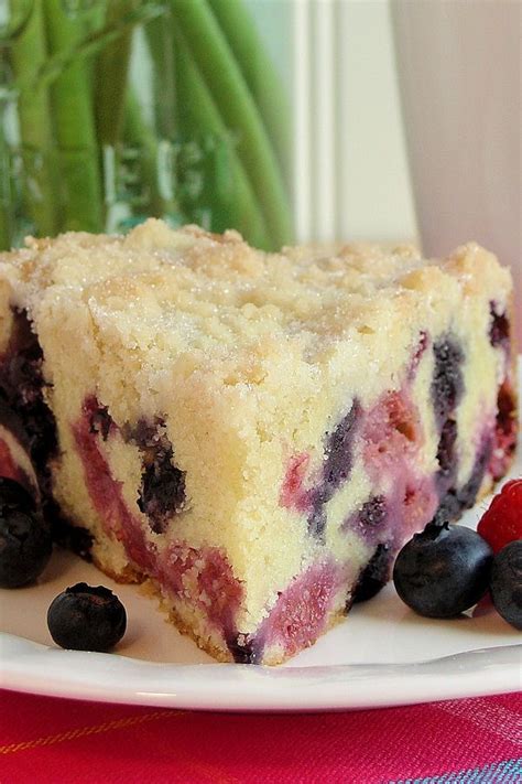 Blueberry Raspberry Buckle With Sugar Cookie Streusel By