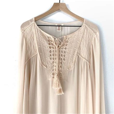 Sundance Tops Sundance Sheer Beaded Embroidered Blouse Poshmark