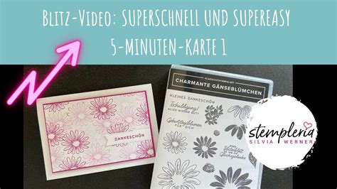 Minuten Karte Mit Stempelset Charmante G Nsebl Mchen Von Stampinup