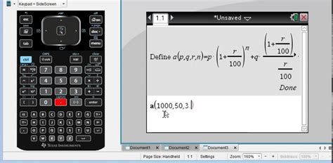 TI Nspire CAS CX Formulas And Variables YouTube