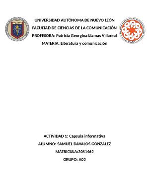 Organizador grafico Fase1 Literatura Y Comunicación UNIVERSIDAD